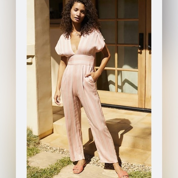 L Space Striped Cover-Up Jumpsuit XS - Picture 8 of 12